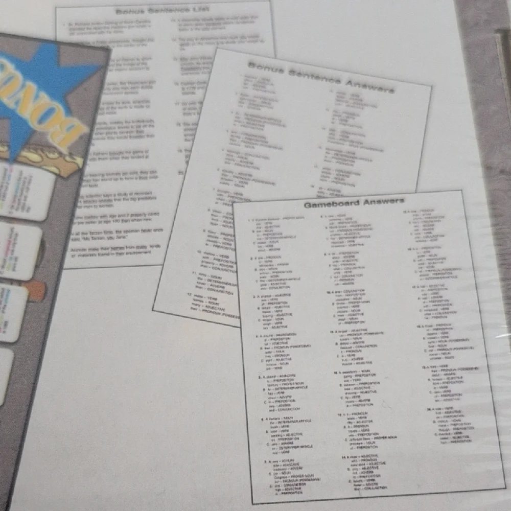 Name that Word Parts of Speech Game